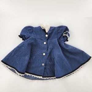Sweet blossoms size 12 months denim vintage dress baby girl
